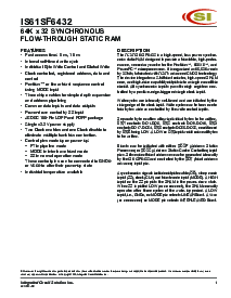 浏览型号IS61SF6432-10TQ的Datasheet PDF文件第1页