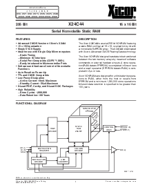 浏览型号X24C44S的Datasheet PDF文件第1页