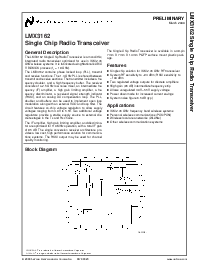 浏览型号LMX3162VBH的Datasheet PDF文件第1页