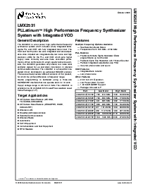 浏览型号LMX2531LQ1910E的Datasheet PDF文件第1页