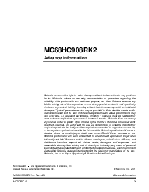 浏览型号MC68HC908RK2的Datasheet PDF文件第3页