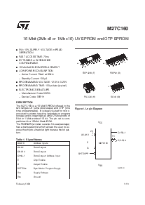 浏览型号M27C160-150F6TR的Datasheet PDF文件第1页