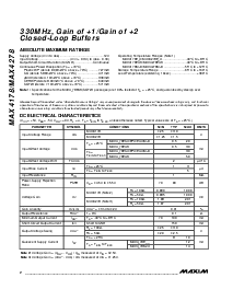 浏览型号MAX4178EUA的Datasheet PDF文件第2页