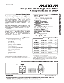 浏览型号MAX4684EBC的Datasheet PDF文件第1页