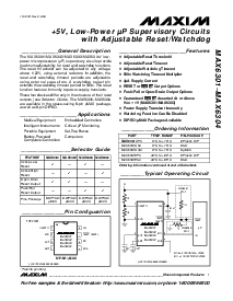 浏览型号MAX6301CSA的Datasheet PDF文件第1页