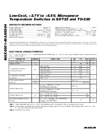 浏览型号MAX6501UKP105-T的Datasheet PDF文件第2页