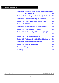 浏览型号MC68HC908EY16MFA的Datasheet PDF文件第6页