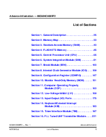 浏览型号MC68HC908RF2的Datasheet PDF文件第5页