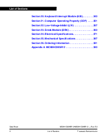 浏览型号MC68HC908SR12CFA的Datasheet PDF文件第6页