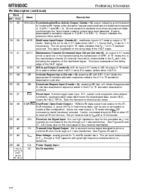 浏览型号MT8930CP的Datasheet PDF文件第4页