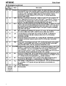 浏览型号MT8930C的Datasheet PDF文件第4页