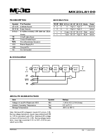 浏览型号MX23L8100TI-10的Datasheet PDF文件第2页