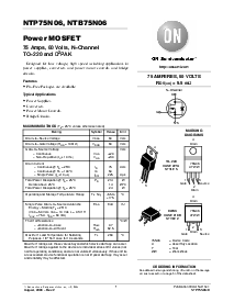 浏览型号NTP75N06的Datasheet PDF文件第1页