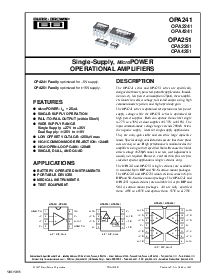 浏览型号OPA237UA的Datasheet PDF文件第1页