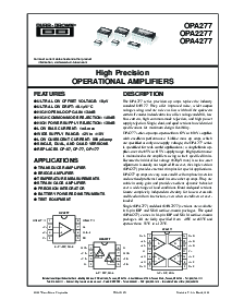 浏览型号OPA4277PA的Datasheet PDF文件第1页