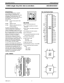 浏览型号P80C652FHB的Datasheet PDF文件第2页