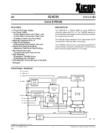 浏览型号X24C04的Datasheet PDF文件第1页