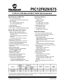 浏览型号PIC12F629ESN的Datasheet PDF文件第3页