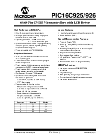 浏览型号PIC16LC926-I/PT的Datasheet PDF文件第3页