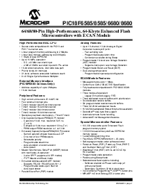 浏览型号PIC18F6585-I/PT的Datasheet PDF文件第3页
