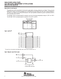 浏览型号SN74LVTH573RGYR的Datasheet PDF文件第2页