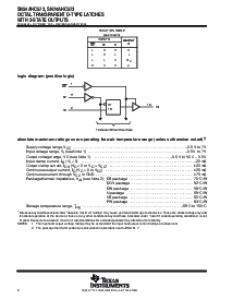 浏览型号SN74AHC573PWR的Datasheet PDF文件第2页