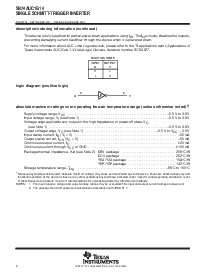 浏览型号SN74AUC1G14YEPR的Datasheet PDF文件第2页