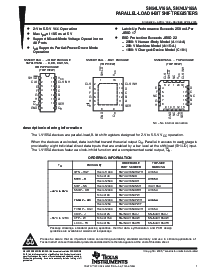 浏览型号SN74LV165AD的Datasheet PDF文件第1页