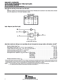 浏览型号SN74HC574NSR的Datasheet PDF文件第2页