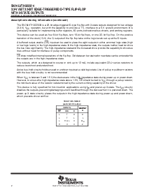 浏览型号SN74LVTH322374KR的Datasheet PDF文件第2页