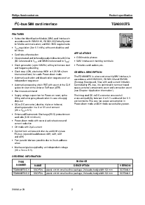 浏览型号TDA8003TS/C1的Datasheet PDF文件第2页