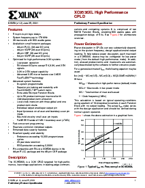 浏览型号XC9536XL-7VQ44C的Datasheet PDF文件第1页