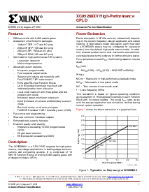 浏览型号XC95288XV-7FG256C的Datasheet PDF文件第1页