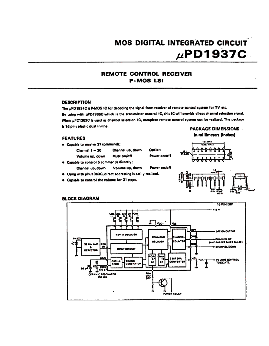 浏览型号UPD1937C的Datasheet PDF文件第1页