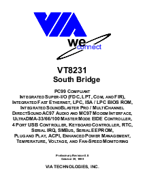 浏览型号VT8231的Datasheet PDF文件第1页