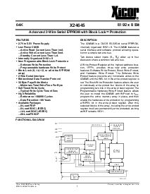 浏览型号X24645S8的Datasheet PDF文件第1页