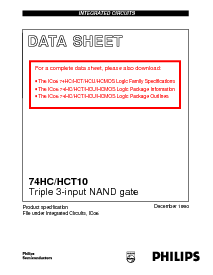 浏览型号74HC10的Datasheet PDF文件第1页