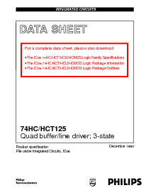 浏览型号74HC125D的Datasheet PDF文件第1页