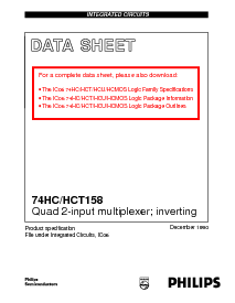 浏览型号74HC158D的Datasheet PDF文件第1页