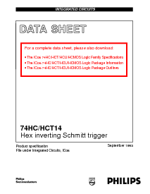 浏览型号74HC14D的Datasheet PDF文件第1页