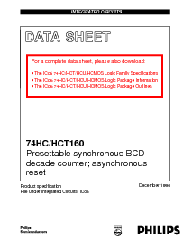 浏览型号74HC160的Datasheet PDF文件第1页
