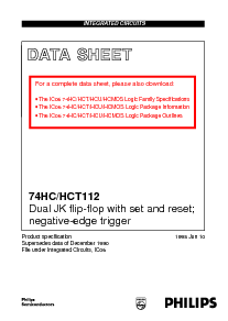 浏览型号74HC112D的Datasheet PDF文件第1页