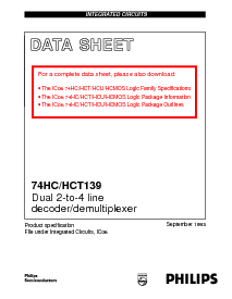 浏览型号74HC139D的Datasheet PDF文件第1页