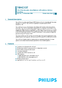 浏览型号74HC137的Datasheet PDF文件第1页