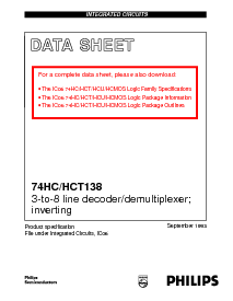 浏览型号74HC138的Datasheet PDF文件第1页