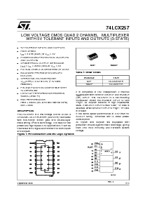 浏览型号74LCX257TTR的Datasheet PDF文件第1页