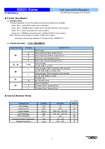 浏览型号XC6211A02ML的Datasheet PDF文件第3页