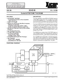 浏览型号X24C45的Datasheet PDF文件第1页