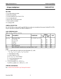 浏览型号74HCT151DB的Datasheet PDF文件第2页