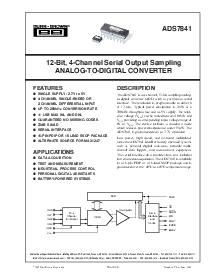 浏览型号ADS7841EB的Datasheet PDF文件第1页